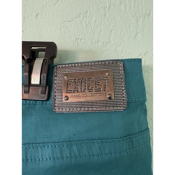 Exocet Women’s Size 13 Teal Denim Tapered Jeans 34x32 - Picture 3 of 4